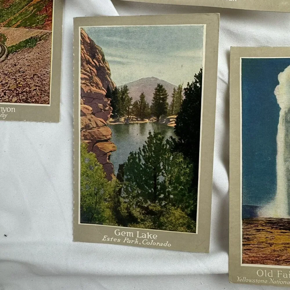 Union Pacific System Pictorial Post Card Lot Old Faithful Continental Divide - Picture 6 of 9